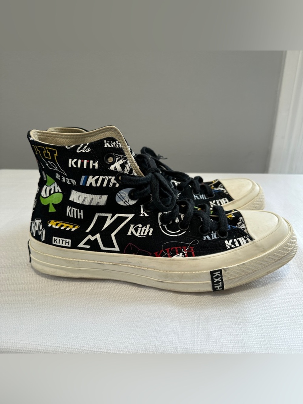 Converse Kith x Chuck 70 High 10th Anniversary Mens Size 7 Black All Over Print - Picture 2 of 11